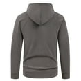 thumbnail image 4 of MHFRRA Chaqueta con Capucha Informal para Hombre, Forrada para Exteriores, Otoño E Invierno Gris, 4 of 7