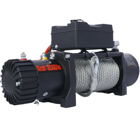 Electric Winch -12V DC Power Towing Trailer Steel Cable Off Road, with Wireless Remote For Truck UTV ATU SUV