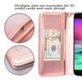 thumbnail image 3 of LG K30 Case, LG K10 2018 Case, LG Phoenix Plus Case, LG Premier Pro LTE Case, SOGA PU Leather Magnetic Flip Wallet Cover for Phone Compatible Model LG K10 2018 release - Rose Gold Glitter, 3 of 6