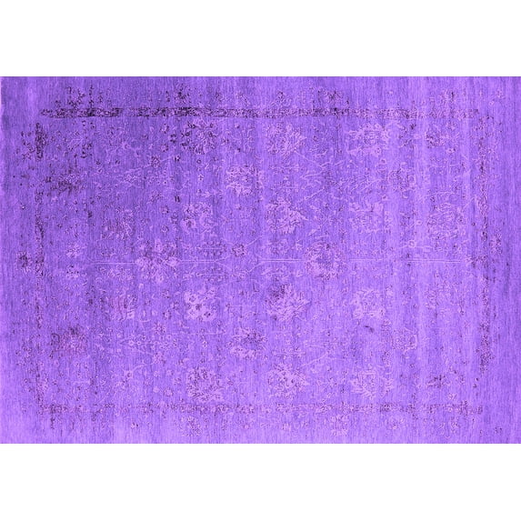 Ahgly Company Indoor Rectangle Oriental Purple Industrial Area Rugs, 2' x 3'