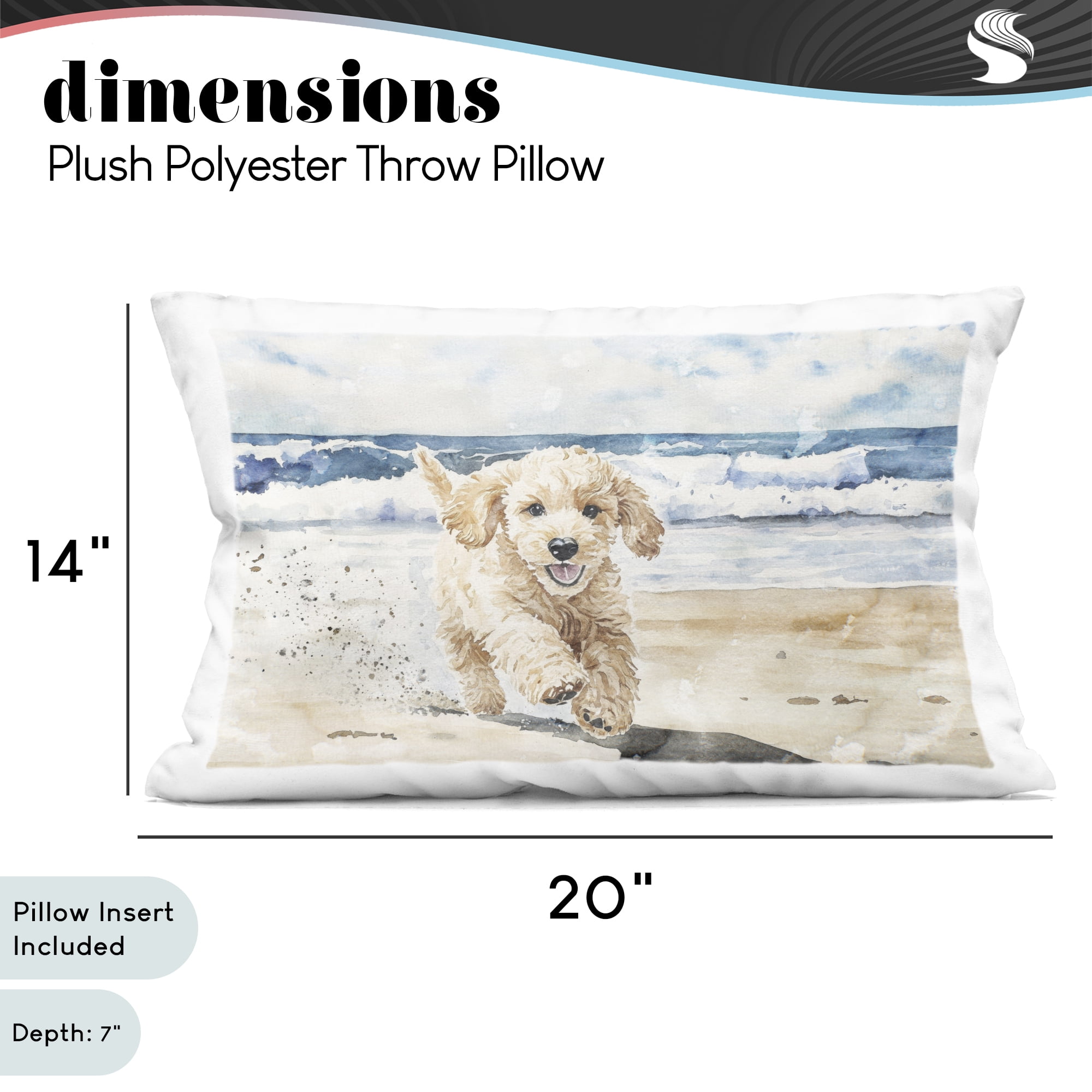 Stupell Industries Ocean's Best Friend Pup Decorative Printed Throw Pillow, design by Svetlana Aleynikova