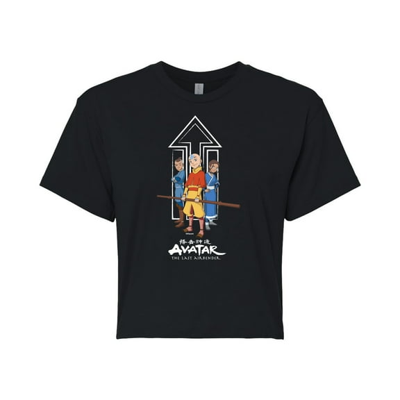 Avatar - The Last Airbender - Trio - Juniors Cropped Cotton Blend T-Shirt