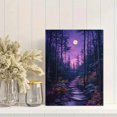 thumbnail image 2 of UXIEQU 12x16 Inch 2D Flat Moonlit Forest Path Wall Art Purple Blue Woodland Nature Inspired Home Decor, 2 of 8