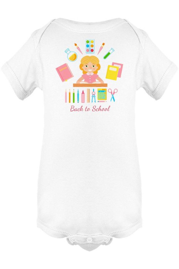 Back To School Girl Bodysuit Infant -Image by Shutterstock, 24 Months