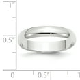 thumbnail image 3 of 14K White Gold 4mm Light Weight Half Round Band Ring Size 14, 3 of 7