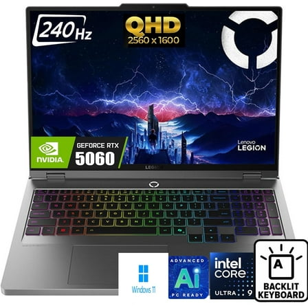 Lenovo Legion 5i 16” Gaming Laptop with Intel Core Ultra 9 275HX Processor,NVIDIA GeForce RTX 5060, 16" 240Hz WQXGA (2560x1600) IPS, Backlit, WiFi 7, Win11 Pro,(32GB|1TB SSD)