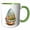 Green/White, variant on 3drose, Pretty Easter Egg in a Flower Pot Illustration, 15oz Mug