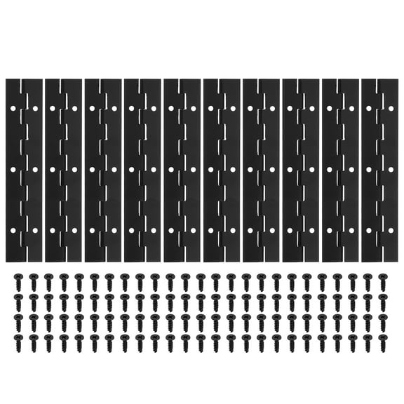 6x1.2 Inch Piano Hinge,10 Pcs Continuous Hinge with Holes for Piano Gate Door Wooden Storage Box Cabinet Boat,Black