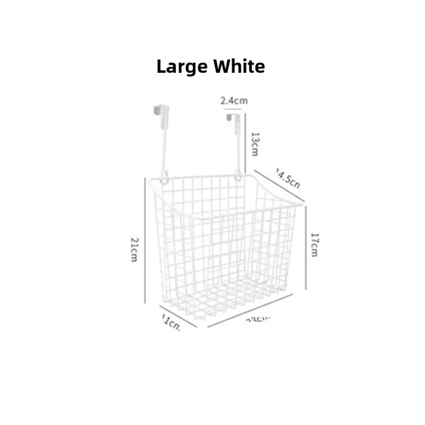 Cesta de almacenamiento para dormitorio de tamaño mediano, cesta de arte del hierro para baño, cocina, drenaje de agua, estante de almacenamiento colgante