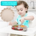 thumbnail image 2 of Plato de cena para niños, plato suave de silicona para niños pequeños, vajilla de entrenamiento para bebés, bandeja de comida complementaria para niños, suministros para comer, beige Inevent BA000379-04, 2 of 7