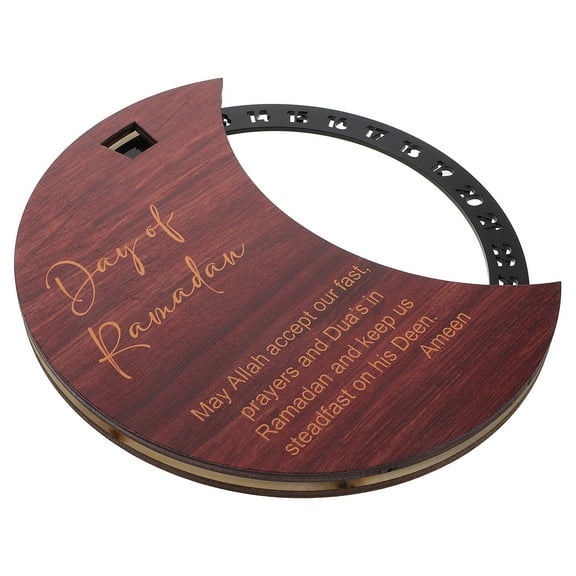 Ramadan Festival Wooden Calendar Holiday Countdown Office Black