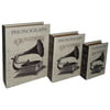 3-Pc Paris Phonograph Book Box