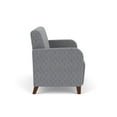thumbnail image 2 of Siena Lounge Lobby Reception Waiting Loveseat / Walnut Wood Legs / Gray, 2 of 5