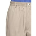 thumbnail image 3 of Mens Full-Elastic Twill Casual Pants with Center-Snaps Closure, 3 of 7