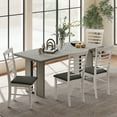 thumbnail image 2 of 71" Large Dining Table for 8, Industrial Kitchen Table, Grey Wood Finish, 2 of 10