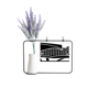 thumbnail image 1 of Alemania famoso hito de arquitectura Tarjeta de jarrón de lavanda artificial, 1 of 3