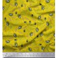 thumbnail image 1 of Soimoi Cotton Voile Fabric Leaves & Insect Print Fabric by Yard 42 Inch Wide, 1 of 3