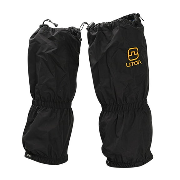 VALSEEL Outdoor Gaiters Hiking Mountaineering Skiing Leg Protectors Adult Children Foot Protectors Waterproof Sandproof Shoe Cover Black Size