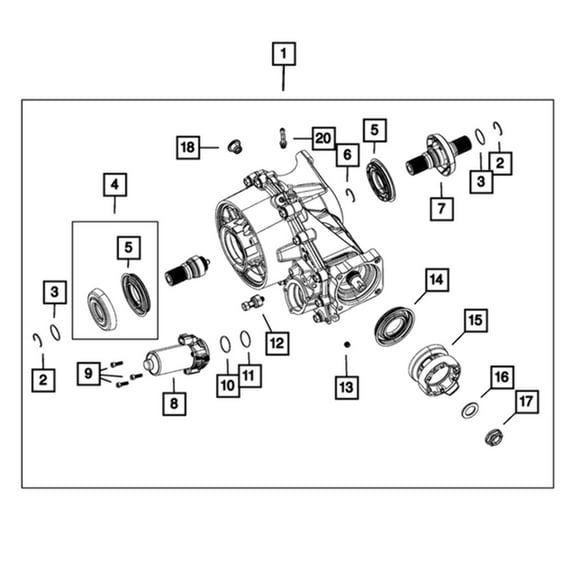1PC New Seal Output For 2014-2018 Jeep Cherokee 68227807AB 68227807AA
