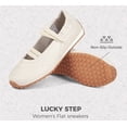 thumbnail image 3 of LUCKY STEP Ballet Flats Mary Jane Fashion Sneakers Elastic Strap Dressy Casual Shoes,Beige,Womens, 3 of 10