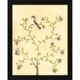 thumbnail image 2 of Virginia A. Roper 15x18 Black Modern Wood Framed Wall Art Titled - Berry Bird I, 2 of 6