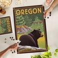 thumbnail image 4 of Lantern Press 1000 Piece Jigsaw Puzzle, Bear in Forest, Oregon, 4 of 5