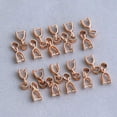 thumbnail image 4 of 20 Brass Pendant Beads Pinch Bail Plated Findings 15mm, 4 of 4
