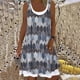 thumbnail image 2 of Vestido de jersey sin mangas estampado con cuello redondo a la moda de verano para mujer Pompotops  ghjkhdj5399, 2 of 8