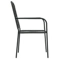 thumbnail image 3 of vidaXL Garden Chairs 4 pcs Cotton Rope and Steel Black, 3 of 5