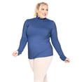 thumbnail image 2 of Stretch Is Comfort Women's Plus Size Warm Long Sleeve Turtleneck Top | Ultra Soft | Adult XL to 7X, 2 of 6