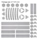 thumbnail image 4 of Pegatinas Reflectoras Pegatinas reflectantes 41 piezas de cinta adhesiva reflectora impermeable (blanco) Likrtyny Accesorios para bicicletas, 4 of 5