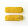 thumbnail image 3 of Couver Unisex 1 inch Thin Cotton Terry Wrist sweatbands (1 Pair) Yellow, 3 of 9