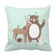 thumbnail image 1 of Funda de almohada ABPHQTO con diseño de animales del Bosque Ciervo Oso Conejo Erizo Pájaro 45x45 cm, 1 of 1