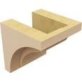 thumbnail image 5 of 4"W x 4"D x 4"H Wide Helena Rough Cedar Woodgrain TimberThane Corbel, Primed Tan, 5 of 6