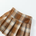 thumbnail image 5 of XEGLSBU Skirts for Girls 6-8 Girls' Pleated Plaid Mini Skirt Girl Skirts Skorts Outfits with Bowknot Skirts for Girls 5T Khaki-a Size 11-12 Years, 5 of 8
