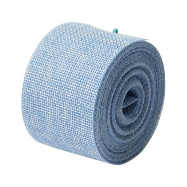 Yuarrent Cinta de arpillera de 5CM, manualidades DIY, , ligero, portátil, respetuoso con el medio ambiente, rollo tejido, decoraciones de Kits de decoración para fiestas Azul claro