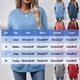 thumbnail image 4 of Pantalones deportivos de pierna ancha,Suéter de color liso para mujer, con doble bolsillo, manga larga, cuello redondo, poliéster, ropa informal para el hogar y uso diario, sopatenor, 4 of 9