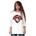 thumbnail image 3 of Betty Boop Zombie Love Heart Women's Long Sleeve T Shirt Brisco Brands S, 3 of 6