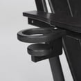 thumbnail image 5 of Adirondack Chair, Outdoor Chair, Folding Chair&nbsp;with Dual Cup Holder, HDPE Composite Folding Design and Wood Texture for Patio, Garden, Deck, Black, 5 of 7