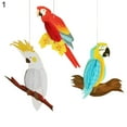 thumbnail image 2 of Walbest 1 Set Tropical Bird Pendants, Nice-looking Decorative Colorful Tropical Birds Parrots Hawaiian Theme Party Ornaments, for Jungle party/Kindergarten Window Dressing, 2 of 7