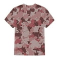 thumbnail image 4 of IYYVV Womens Casual Tops Fall Short Sleeve Loose Y2K Shirt Crew Neck Blouse Camouflage Print Tees Loose Fit Trendy Summer Clothes Purple Pink S, 4 of 5