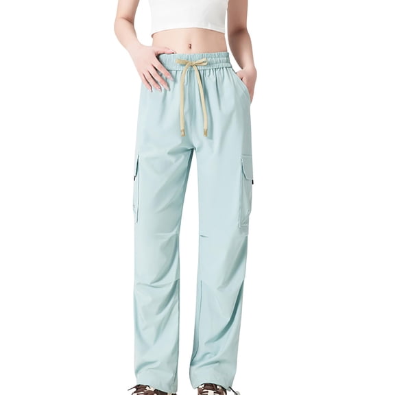 Women's Cargo Hiking Pants Lightweight Casual Quick Dry Straight Leg Camping Travel Pant Work Golf with Multi-Pockets