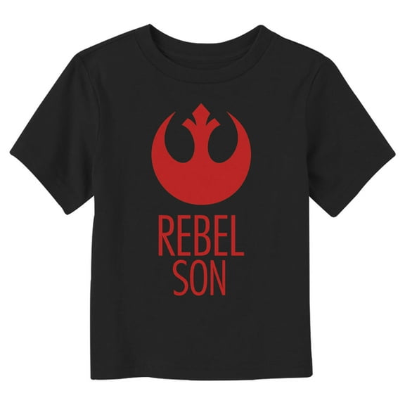 Toddler's Star Wars Rebel Son Logo Graphic Tee Black 4T