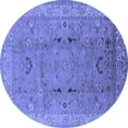 thumbnail image 1 of Ahgly Company Indoor Round Oriental Blue Traditional Area Rugs, 8' Round, 1 of 4