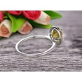 thumbnail image 3 of 2 Carat 8x6mm Oval Cut Champagne Diamond Moissanite Engagement Ring Wedding Anniversary Gift On 10k White Gold, 3 of 5