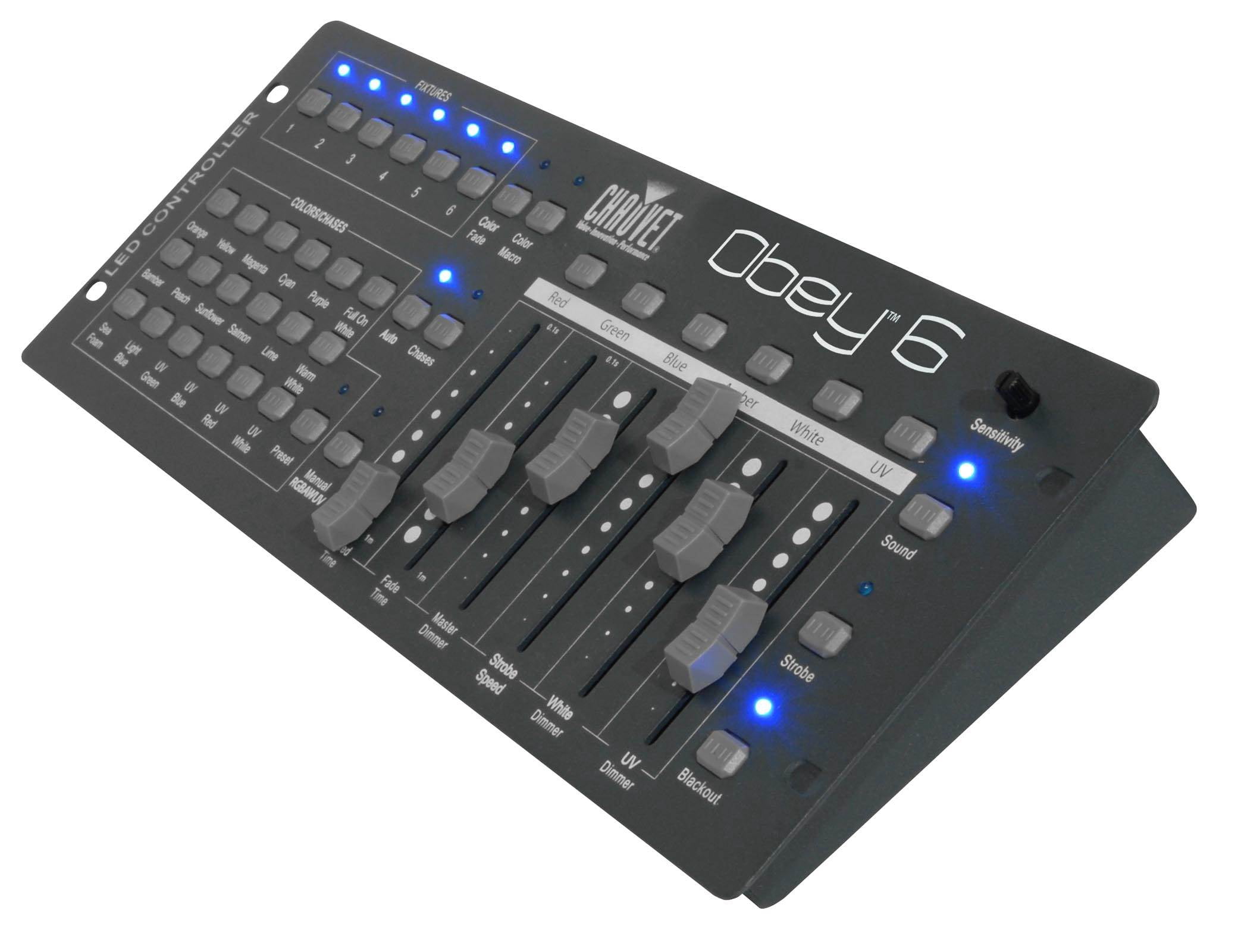 Chauvet OBEY 6 6-Channel DMX Universal DJ Lighting Controller | Up To 6 Fixtures