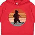 thumbnail image 3 of Inktastic Skateboard Bear Retro Sunset Toddler Hoodie, 3 of 4