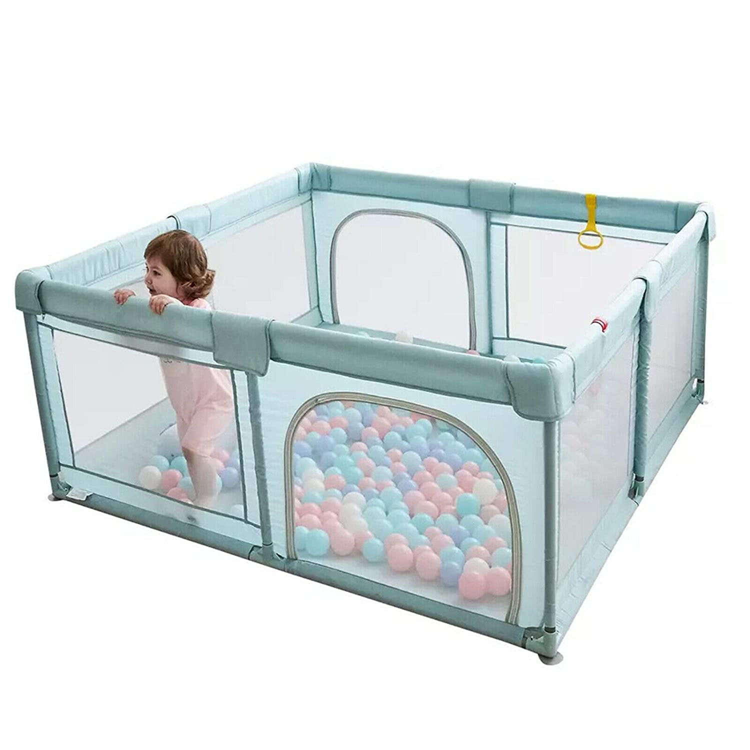 Anqidi Green Baby Playpen Foldable Children Safety Playpen Play Yard