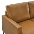 thumbnail image 5 of Modway Evermore Modern Style Vegan Leather and Metal Loveseat in Tan, 5 of 8