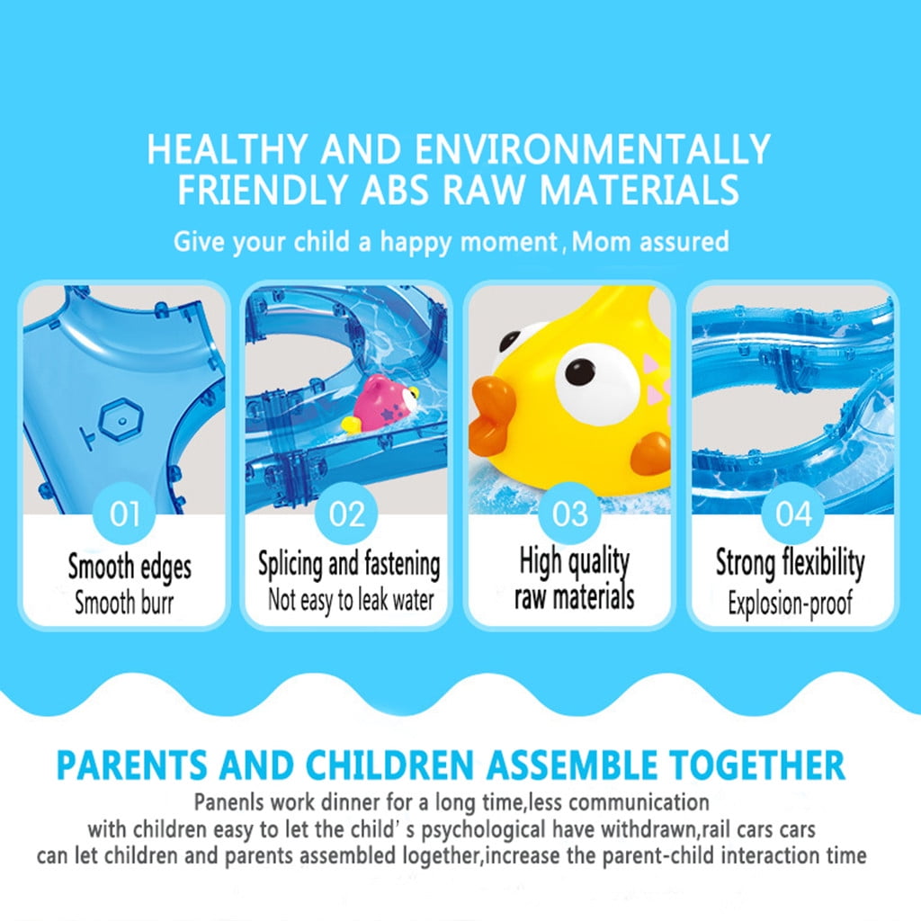 floating car track bath toy